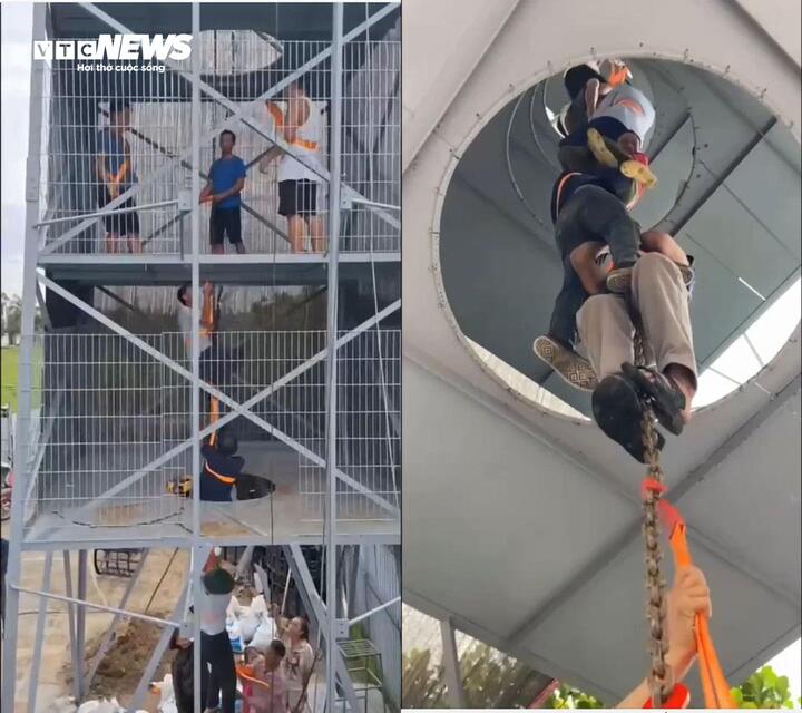 Hình ảnh chạy thử nghiệm thiết bị thoát hiểm, phòng cháy chữa cháy độc quyền ra đời – một sáng chế khiến giới khoa học quốc tế ngỡ ngàng.