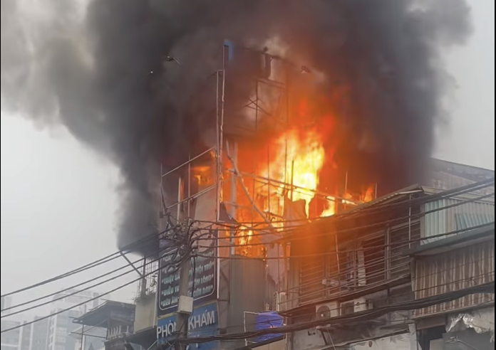 Hiện trường vụ cháy.