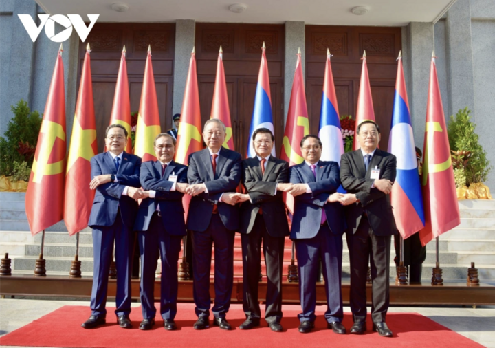 Tổng Bí thư, Chủ tịch nước Lào chủ trì lễ đón trọng thể Tổng Bí thư Tô Lâm - 5