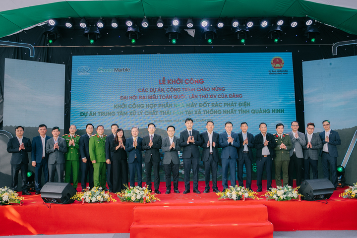 Lễ khởi công Nhà máy đốt rác phát điện tại xã Thống Nhất.