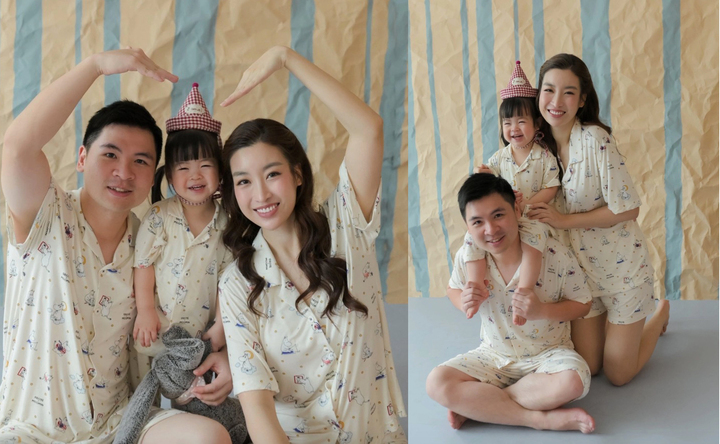 Đỗ Mỹ Linh tung bộ ảnh nhí nhảnh cùng chồng con.