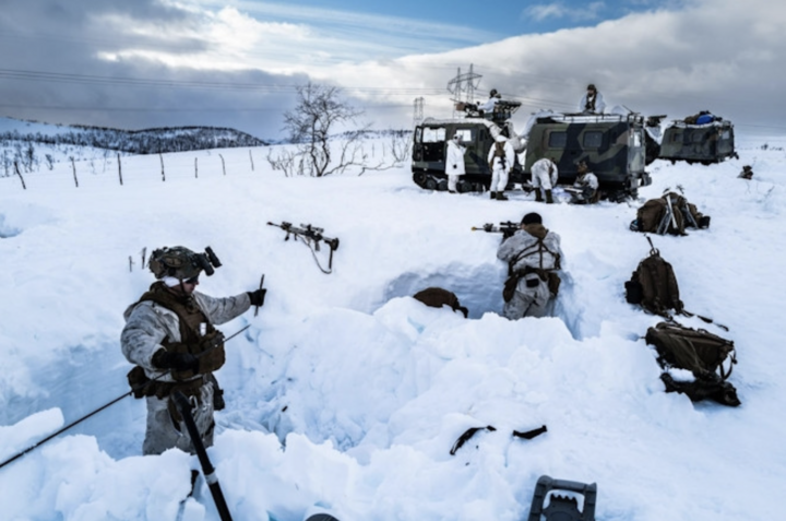 Lực lượng thủy quân lục chiến NATO tập trận ở Bắc Cực. (Ảnh: NATO)