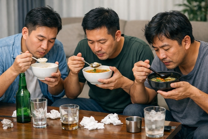 Cháo loãng, súp, canh rau giúp cơ thể hồi phục tốt hơn sau uống rượu bia. (Ảnh minh hoạ)