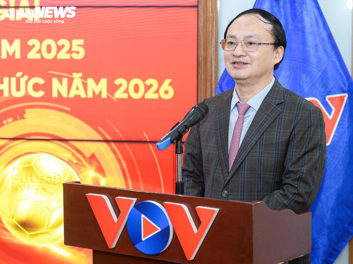 Ông Đỗ Tiến Sỹ, Ủy viên Trung ương Đảng, Tổng Giám đốc Đài Tiếng nói Việt Nam phát biểu tại hội nghị. (Ảnh: Viên Minh)