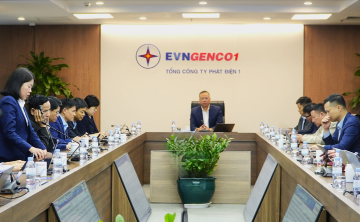 Tổng Giám đốc EVNGENCO1 Lê Hải Đăng điều hành Hội nghị giao ban tháng 2/2026.