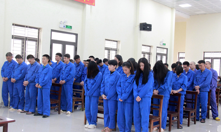 Các bị cáo tại phiên tòa