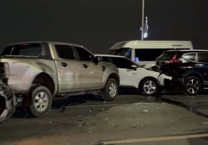 Hiện trường vụ tai nạn.