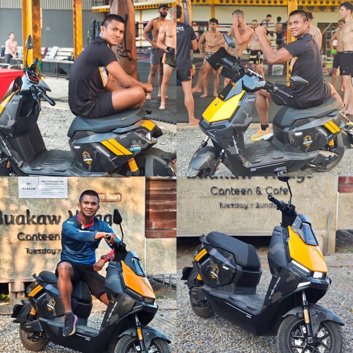 Buakaw có cả xe máy điện