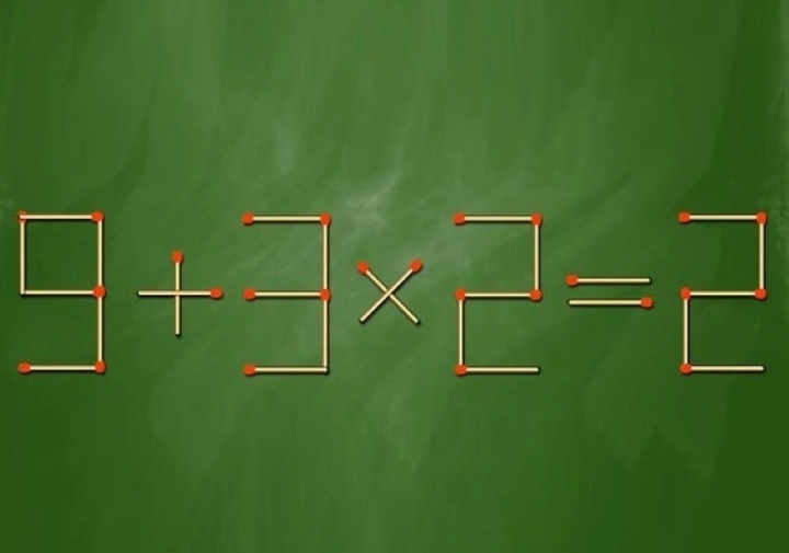 Di chuyển một que diêm để phép Toán thành đúng, bạn giải trong bao lâu?