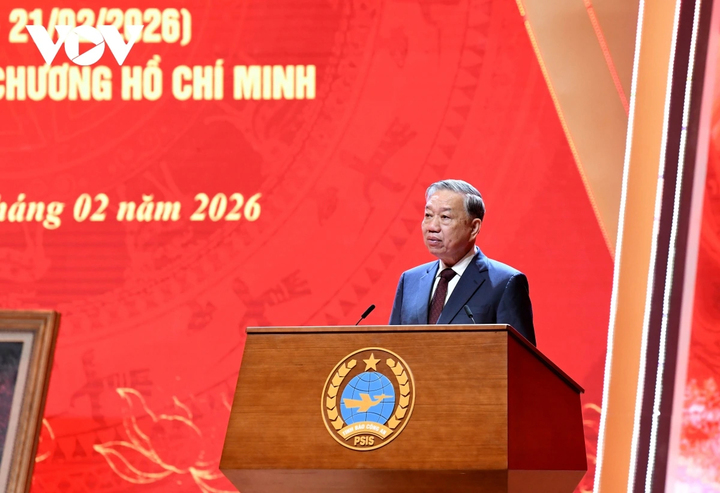 Tổng Bí thư Tô Lâm phát biểu tại buổi lễ.