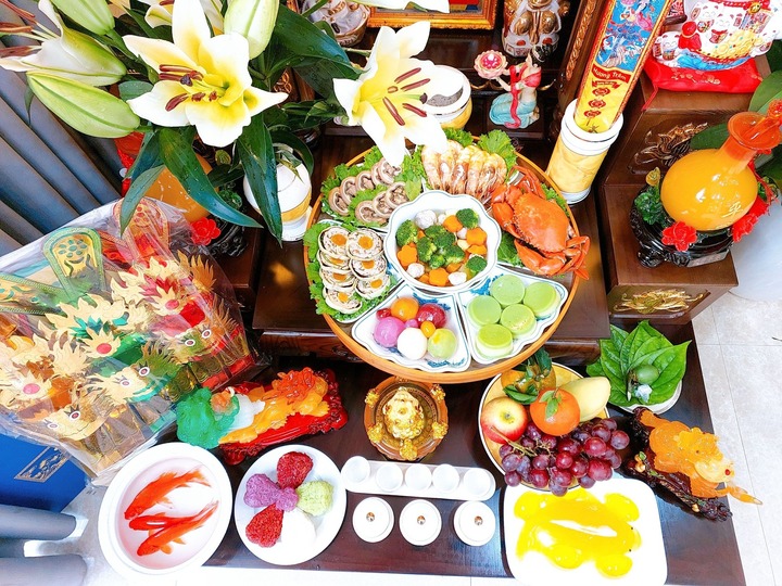 Lễ cúng ông Công ông Táo vào ngày 23 tháng Chạp là một nghi lễ quan trọng dịp Tết Nguyên đán. (Ảnh: Nana)