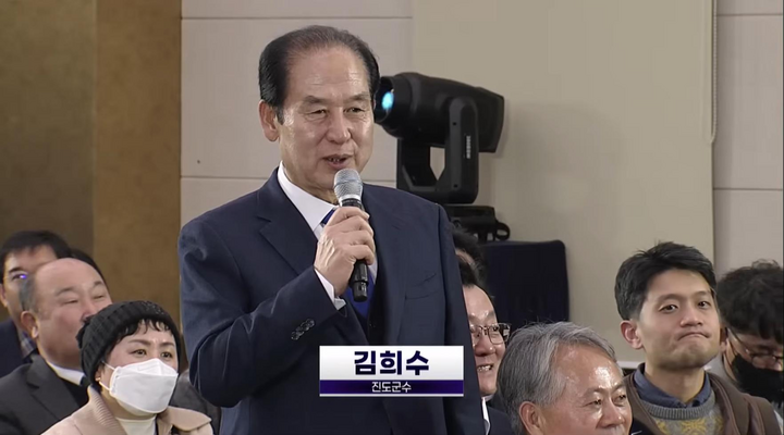 Ông Kim Hee-su, Chủ tịch huyện Jindo, tỉnh Jeolla Nam (Ảnh tư liệu: Korea Times)