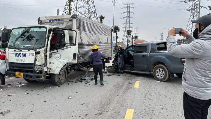 Hiện trường vụ tai nạn. (Ảnh: Nguyễn Tuấn)