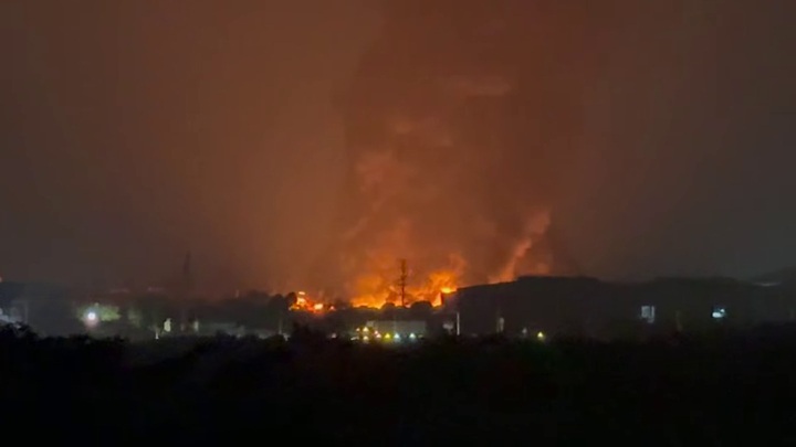 Hiện trường vụ cháy.