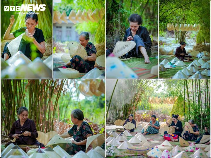 Để làm ra được chiếc nón ngựa hoàn thiện, các nghệ nhân làng nghề phải thực hiện nhiều công đoạn tỉ mỉ trongg thời gian dài.