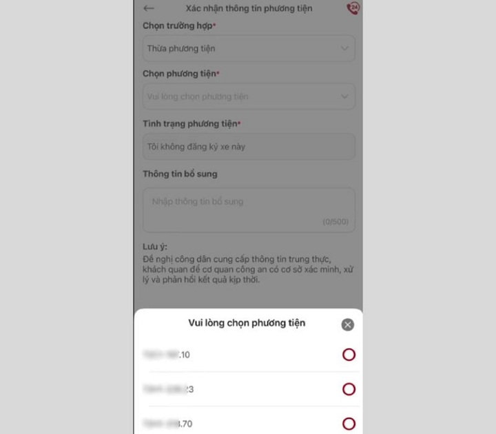 Cách xóa thông tin xe đã bán, xe lạ trên ứng dụng VNeTraffic mới nhất - 5