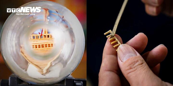 Không giống mô hình thông thường, mọi chi tiết của mô hình trong chai đều phải được đưa vào qua phần cổ hẹp, sau đó lắp ghép, cố định bằng tay và những dụng cụ đặc biệt. Vừa đảm bảo tính chi tiết cao vừa phải đảm bảo bên trong chai thủy tinh luôn được sạch bóng.