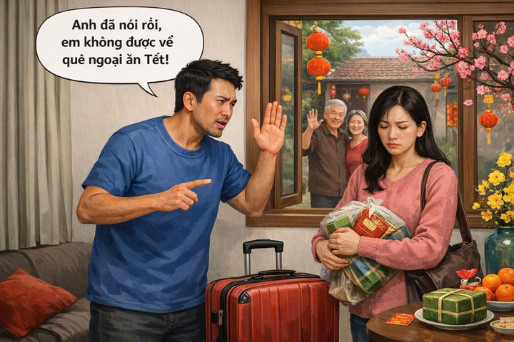 Việc về quê ngoại ăn Tết là rất chính đáng, do đó nếu cấm đoán vợ, gây áp lực về tâm lý với vợ khi vợ muốn về quê ngoại ăn Tết, người chồng sẽ bị xử phạt.