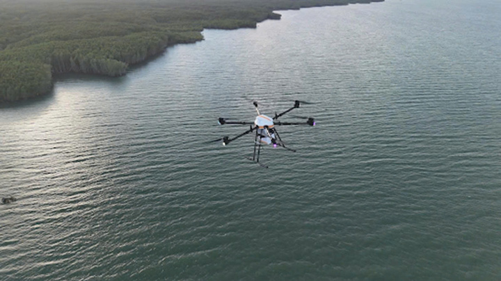 UAV xuất phát từ Cần Giờ đã vượt biển đến thẳng Vũng Tàu.
