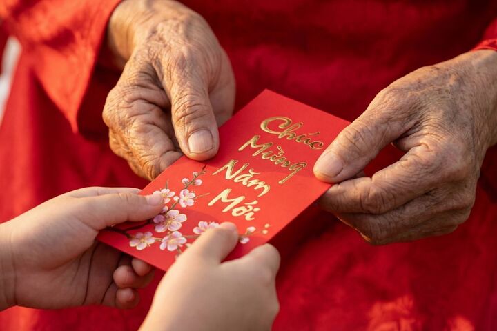 Người xông đất thường mang theo bao lì xì đỏ.