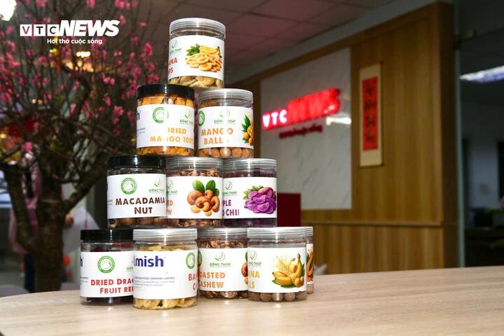 Các sản phẩm hữu cơ sấy khô của Công ty TNHH Nông nghiệp Hữu cơ Đồng Tháp.