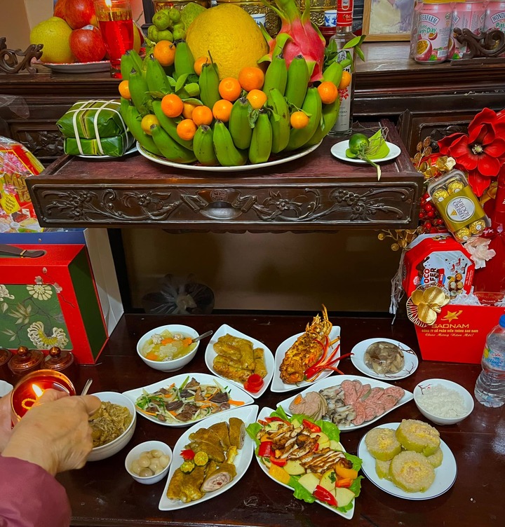 Gợi ý mâm lễ cúng hóa vàng Tết Bính Ngọ 2026. (Ảnh: Tạ Thùy Giang)