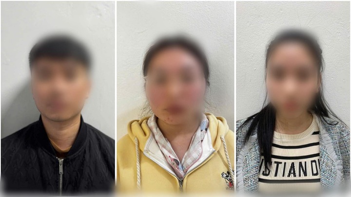 3 đối tượng cầm đầu đường dây. (Ảnh: C.A)