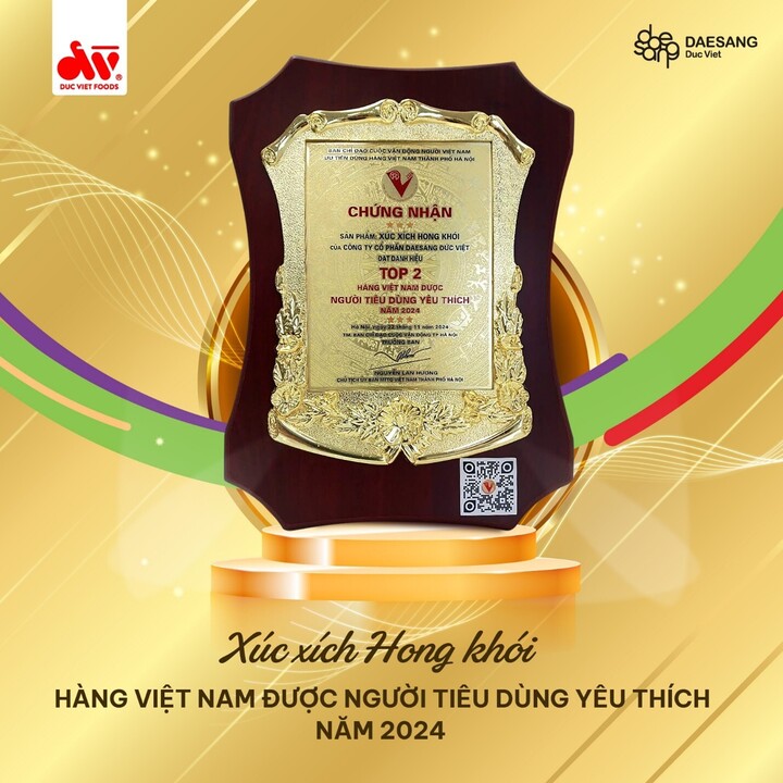 Xúc xích Đức Việt lọt Top 2 'Hàng Việt Nam được người tiêu dùng yêu thích' 2024 - 1