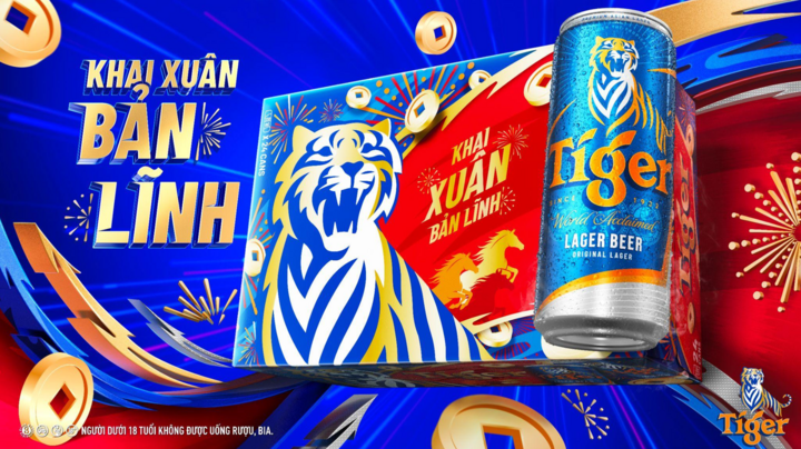 Thùng bia Tết Tiger 2026 không chỉ là món quà "Khai xuân bản lĩnh" để rước lộc về nhà, mà còn thay lời chúc “Mã đáo thành công”, khởi động một năm mới với tinh thần phi mã xông pha.
