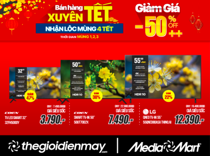 MediaMart 'Bán hàng xuyên Tết' – Nhận lộc mùng 4 Tết, giá tốt đầu năm - 3
