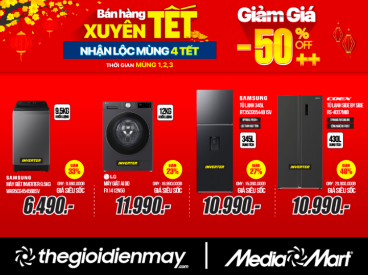 MediaMart 'Bán hàng xuyên Tết' – Nhận lộc mùng 4 Tết, giá tốt đầu năm - 4