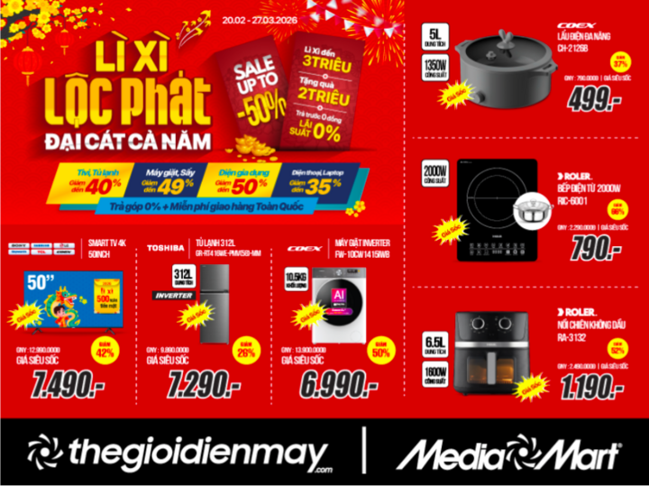MediaMart khai xuân rộn ràng: 'Lì xì Lộc Phát – Đại Cát cả năm' - 1