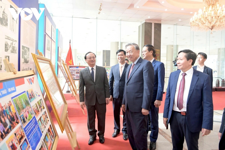 Tổng Bí thư Tô Lâm thăm chúc Tết 2 cơ quan báo chí chủ lực VOV và VTV - 3