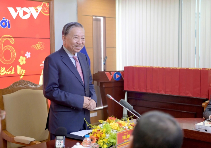 Tổng Bí thư Tô Lâm thăm chúc Tết 2 cơ quan báo chí chủ lực VOV và VTV - 4