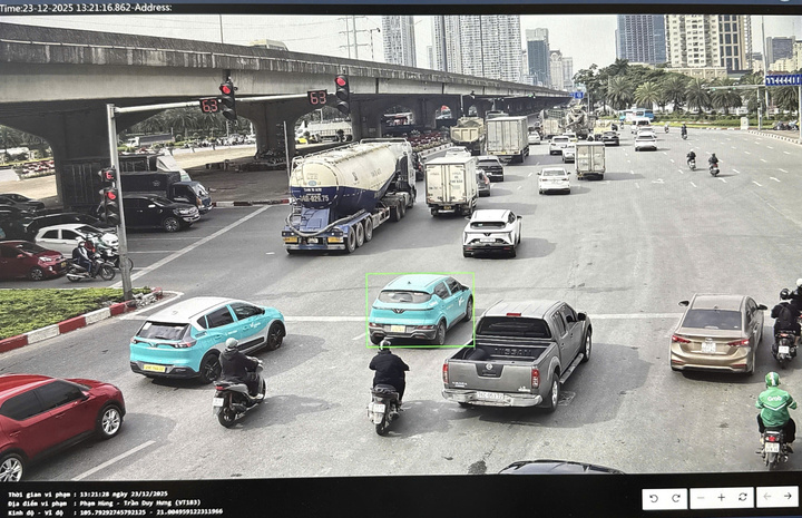 Một trường hợp vi phạm giao thông bị camera AI ghi nhận.