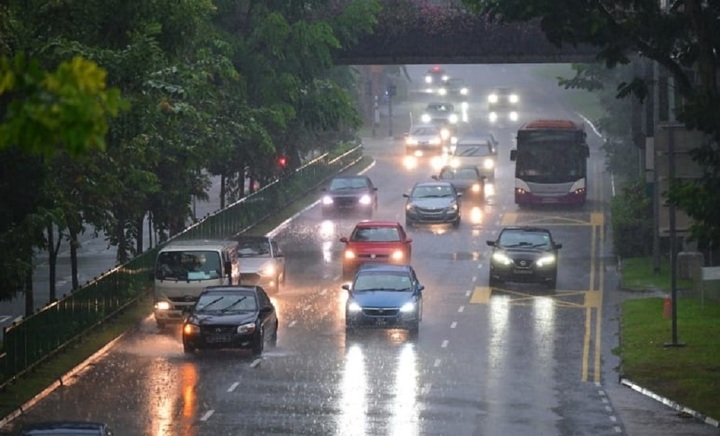 Ô tô lưu thông trên đường Whitley ở Singapore. (Ảnh: CNA)