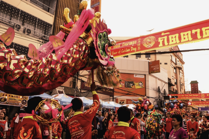 Tại Bangkok, khu phố người Hoa trên đường Yaowarat của Thái Lan trở thành tâm điểm của lễ đón Tết Nguyên đán. (Nguồn: Sidhorn Midtown)
