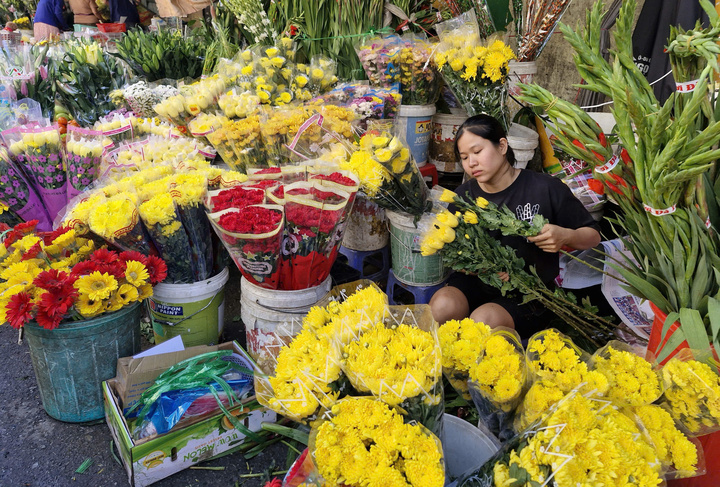 Giá nhiều loại hoa cắt cành sáng nay giảm mạnh.