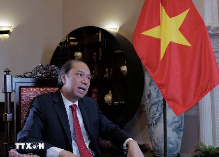 Đại sứ Việt Nam tại Mỹ Nguyễn Quốc Dũng. (Ảnh: Hồng Nguyên/TTXVN)