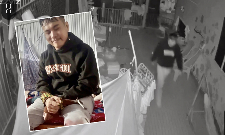 Đối tượng Bùi Bảo Tài và hiện trường vụ án mạng.