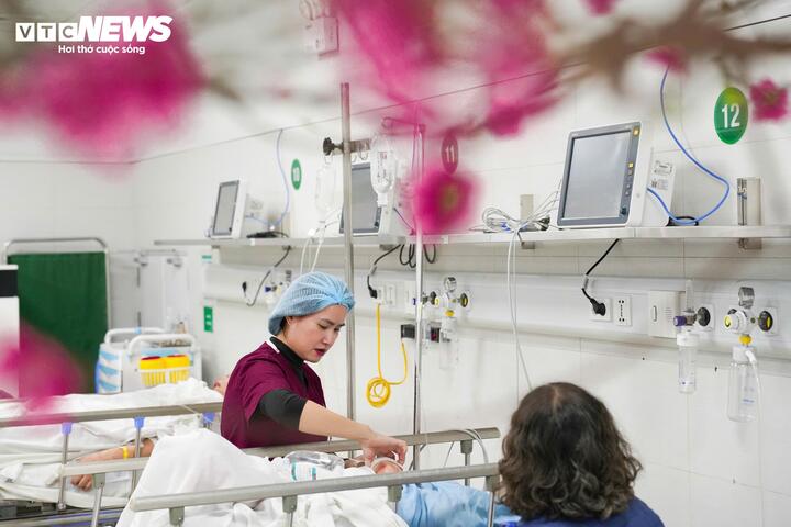 Ở nơi mà ranh giới giữa sự sống và cái chết mong manh, Tết không có nhiều khái niệm về nghỉ ngơi. Thế nhưng không khí Tết vẫn len lỏi trong từng góc bệnh viện: những cành đào nhỏ đặt ở phòng trực, những lời chúc trao nhau giữa các bác sĩ, y tá với các bệnh nhân.