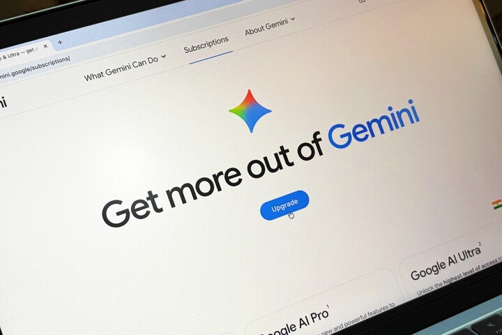 Giao diện nâng cấp Gemini - bước tiến mới của Google trong cuộc đua AI. (Nguồn: Techcrunch)