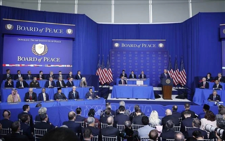 Tổng Bí thư Tô Lâm dự phiên khai mạc Hội đồng Hoà bình về Gaza. (Ảnh: Thống Nhất – TTXVN)