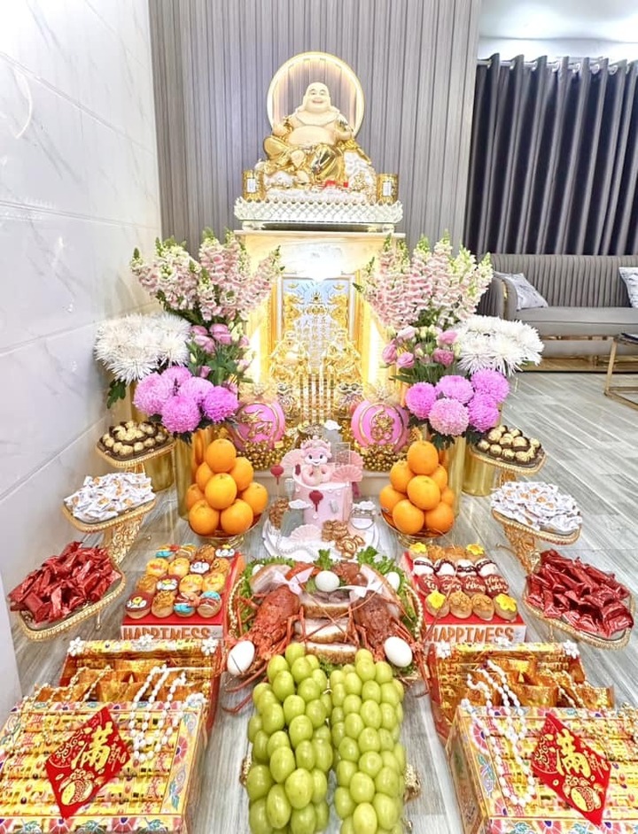 Gợi ý mâm lễ cúng ngày vía thần Tài. (Ảnh: Quách Quang)