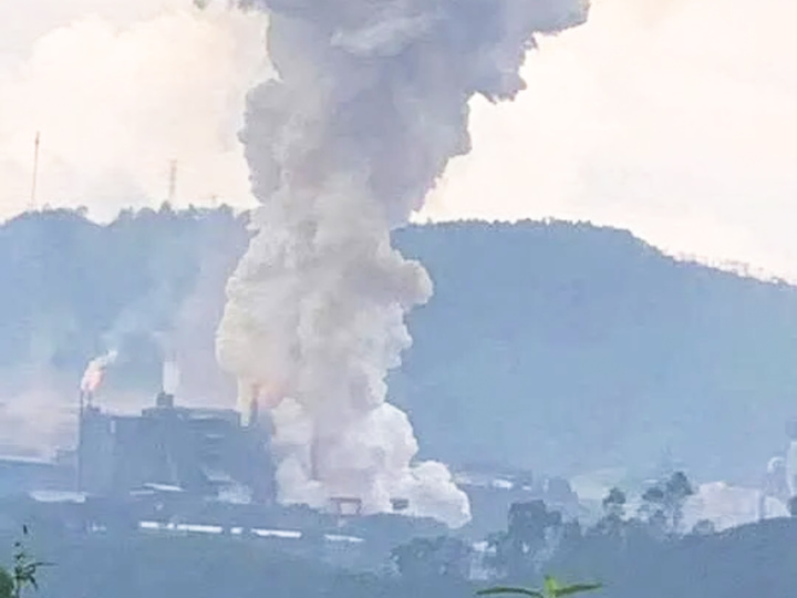 Hiện trường nơi xảy ra vụ nổ tại khu công nghiệp Tằng Loỏng, xã Tằng Loỏng, tỉnh Lào Cai.