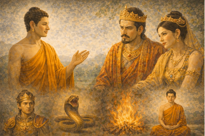 Đức Phật đối thoại với vua Pasenadi về 4 thứ không nên khinh thường.