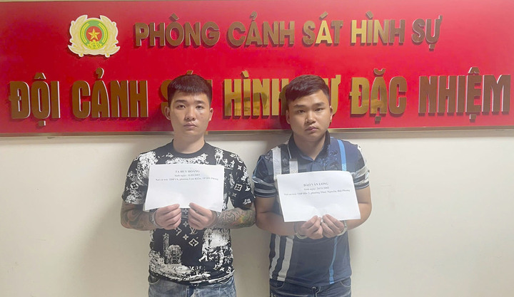 Hai nghi phạm chính vừa bị bắt giữ.