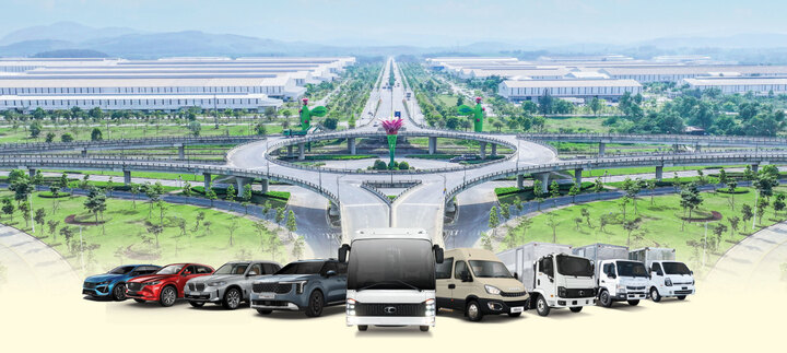 Nhiều dòng xe Thaco lắp ráp, sản xuất, phân phối. (Ảnh: Thaco)