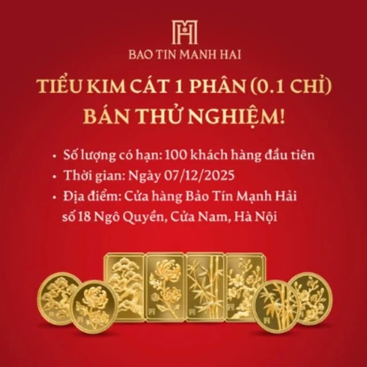 Các doanh nghiệp cho biết dòng sản phẩm này phù hợp với giới trẻ, dân văn phòng và những người muốn mua vàng lấy may nhưng không cần chi quá nhiều tiền. (Ảnh: Bảo Tín Mạnh Hải)