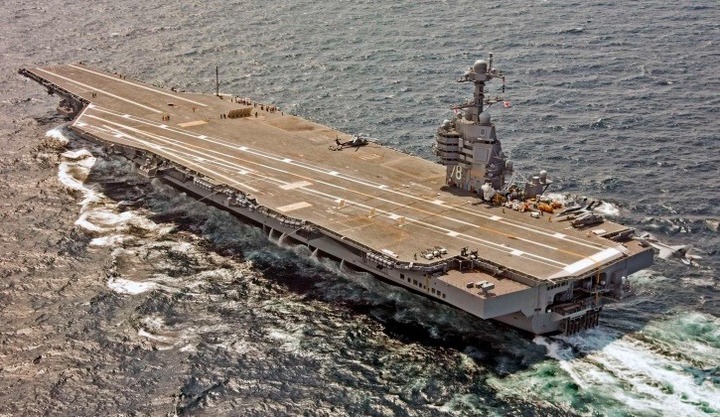 Tàu sân bay USS Gerald R. Ford. Ảnh Military Watch